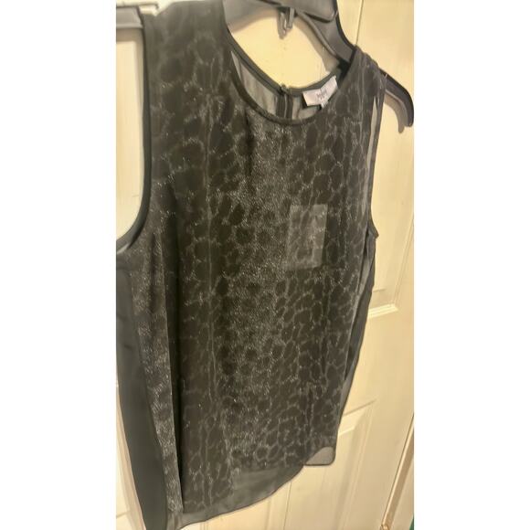 Sheer black Suncoo top with leopard print S - Picture 6 of 6